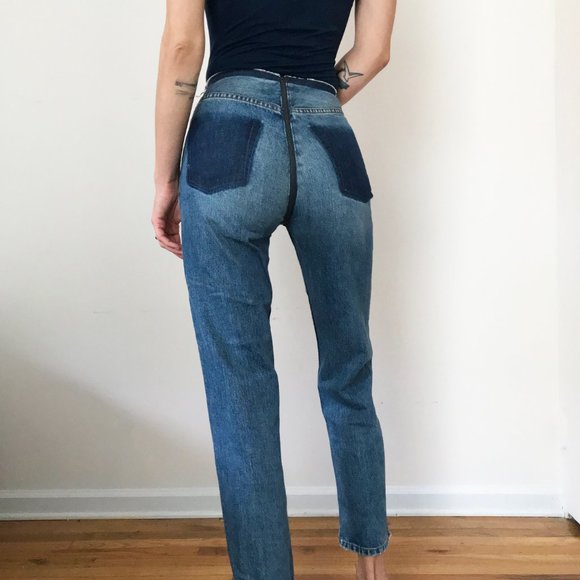 Reformation Denim - Reformation Zipper High Rise Jeans Celtic 25